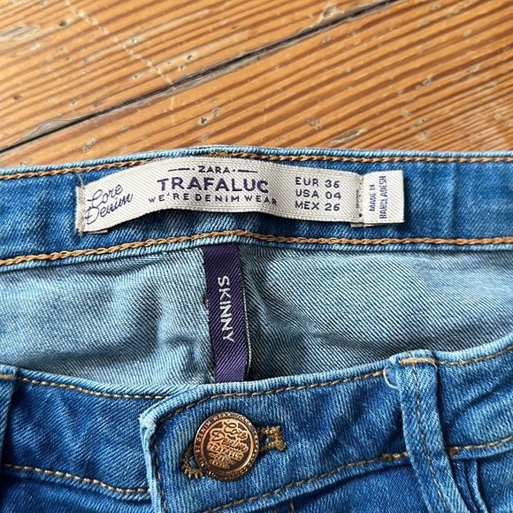 Zara | Zara Core Denim Collection Straight Leg Skimmy Jeans Size 04 - Picture 3 of 5